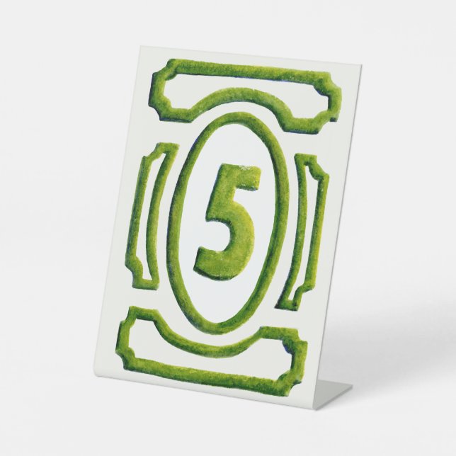 Signe De Table Haie de jardin aquarelle Tableau 5 (Recto)