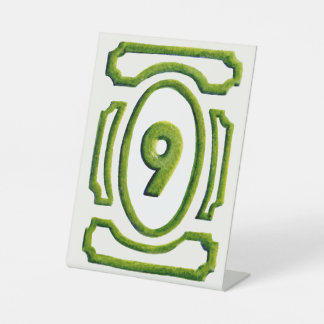 Signe De Table Haie de jardin aquarelle Tableau 9