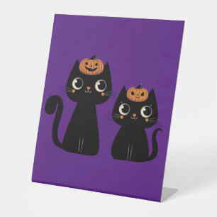 Signe De Table Halloween/Automne/Citrouille/chat