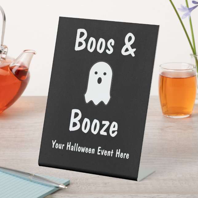 Signe De Table Halloween Boos et Booze (In SItu)