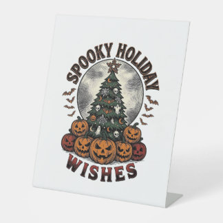 Signe De Table Halloween Christmas Shirt Vintage Pumpkin Tree_1