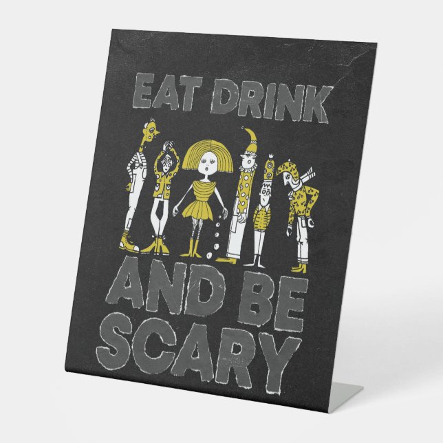Signe De Table Halloween Costume Fête Nourriture Manger Boire Soy (Recto)