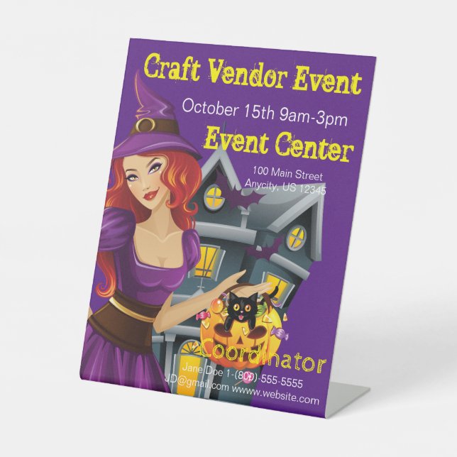 Signe De Table Halloween Craft Vendredi (Recto)