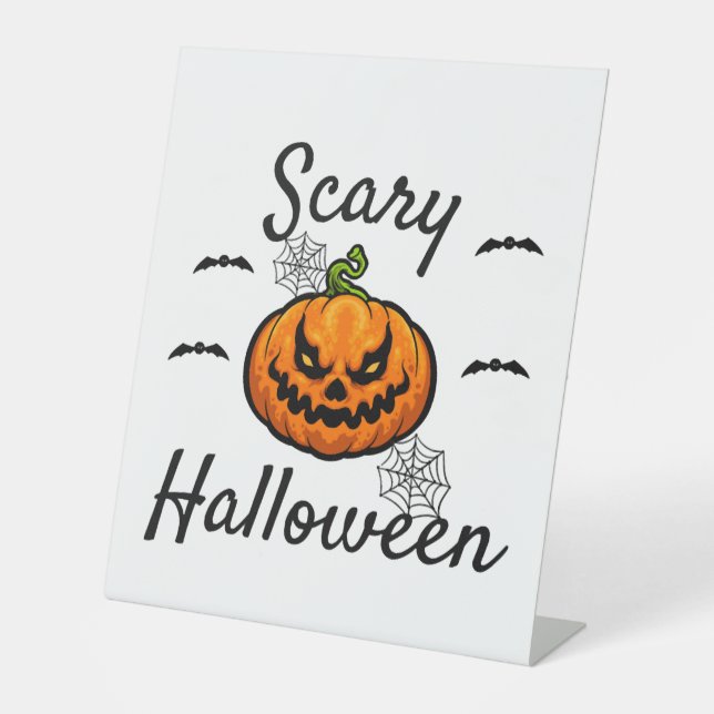 Signe De Table Halloween effrayant (Recto)