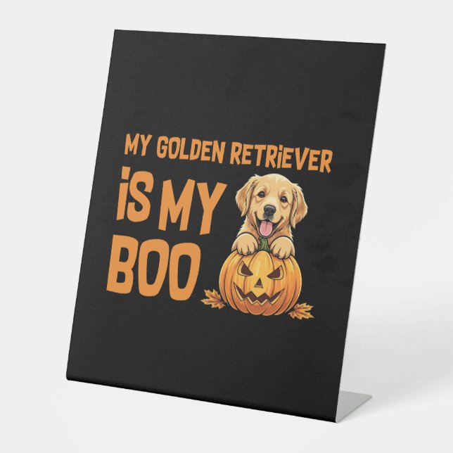 Signe De Table Halloween Golden Retriever (Recto)