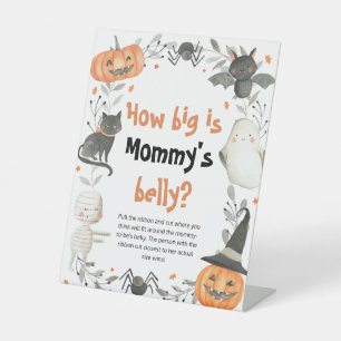 Signe De Table Halloween la taille de maman's Belly Shower jeu