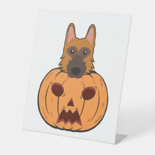 Signe De Table Halloween Mignons Bergers Allemands Coincés Dans U