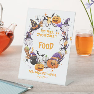 Signe De Table Halloween Tiny Feet, Baby shower sucré Éffrayant