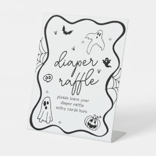 Signe De Table Halloween Whimsical Baby shower Déchets Raffle