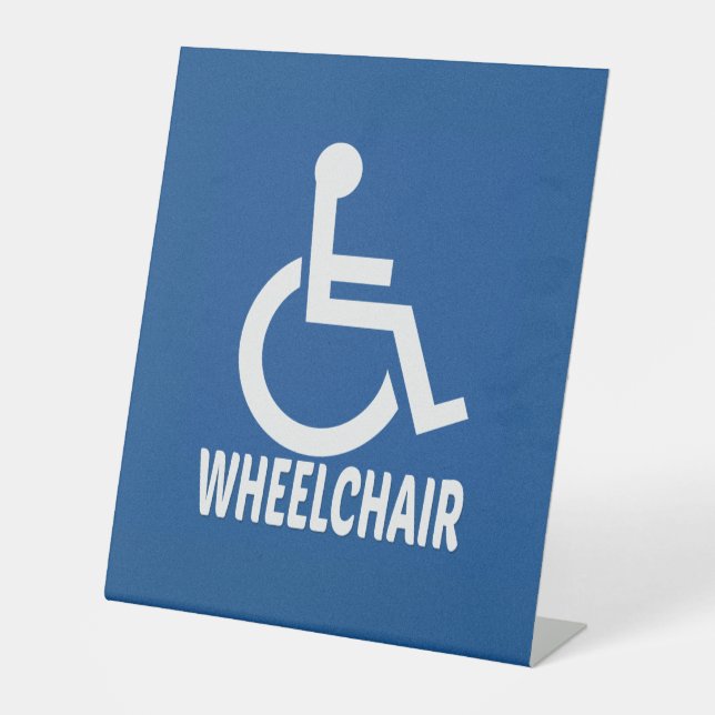 Signe De Table Handicap Fauteuil roulant (Recto)