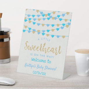 Signe De Table Hanging Love Hearts Baby shower amoureux Bienvenue