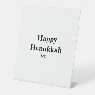 Signe De Table Hanoukka heureux votre nom image texte modifiable
