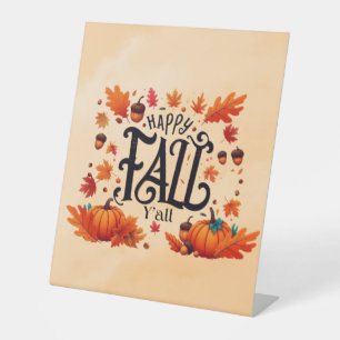 Signe De Table Happy Fall Y'all classique