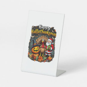 Signe De Table Happy Hallo Merci mas Joyeux Noël Père Noël