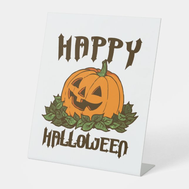 Signe De Table Happy Halloween drôle Costume Halloween (Recto)