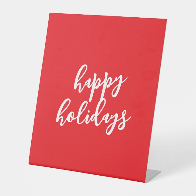 Signe De Table Happy Holidays Christmas New Year Season Message (Recto)