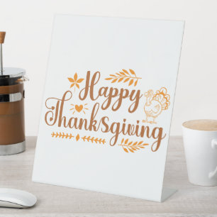 Signe De Table Happy Thanksgiving