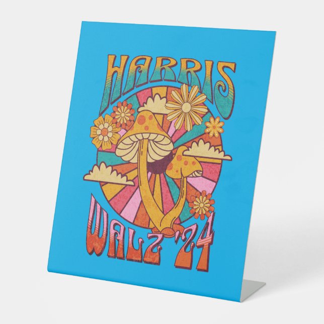 Signe De Table Harris Walz 2024 pour le président (Recto)