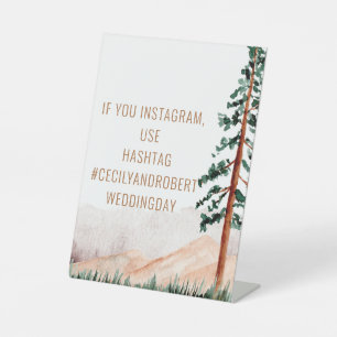 Signe De Table Hashtag Instagram Rustic Mountain Landscape