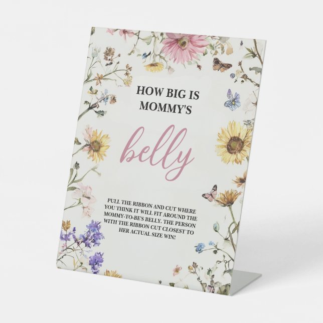 Signe De Table Haut de table How Big is Mommy's Belly 8x10 (Recto)
