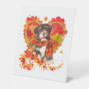Signe De Table Havanais Au Coeur Fait De Feuilles D'Automne
