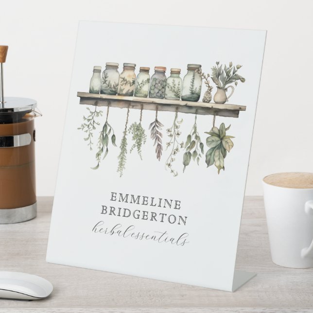 Signe De Table Herbalist Business (In SItu)