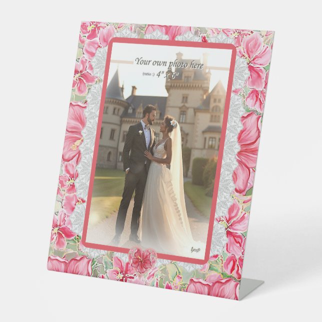 Signe De Table Hibiscus & dentelle RED (Recto)