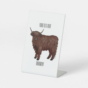 Signe De Table Highland cow