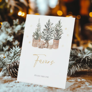 Signe De Table Hiver Noël rustique Les arbres Faveurs
