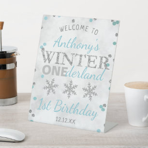 Signe De Table Hiver ONE derland 1er anniversaire Bienvenue