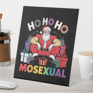 Signe De Table Ho Ho Ho Mosexué Gay Père Noël LGBT Gay pride Noël