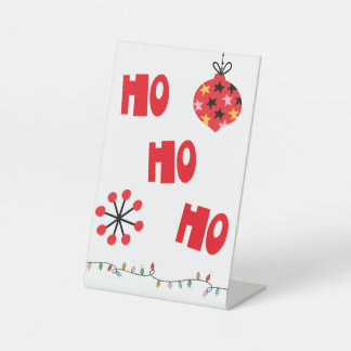 Signe De Table Ho Ho Ho Red Bell et lumières