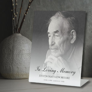 Signe De Table Hommage aux photos commémoratives ou funéraires