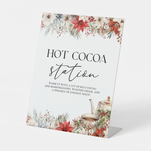 Signe De Table Hot Cocoa Station Christmas Holiday Tea Party (Recto)