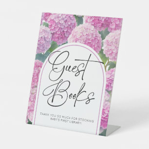 Signe De Table Hydrangea Flowers Baby shower Livres d'hôtes