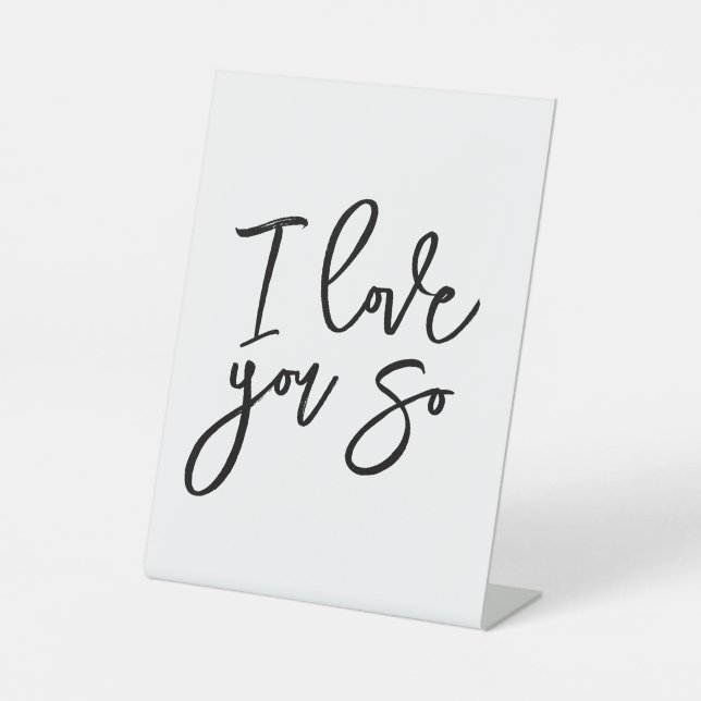 Signe De Table I love you so decorative sign (Recto)
