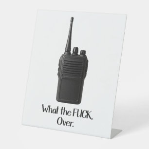 Signe De Table Icône Fu*k Sur L'Icône Drôle Walkie Talkie