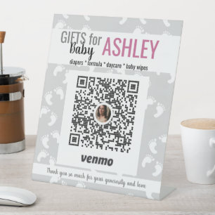 Signe De Table Idées de Baby shower de bureau Venmo