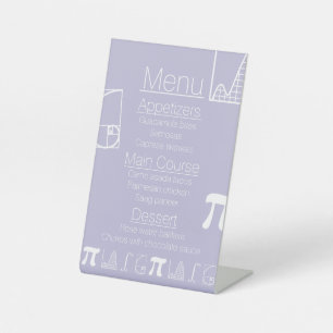 Signe De Table Il s'ajoute dans Lavender Pedestal Sign