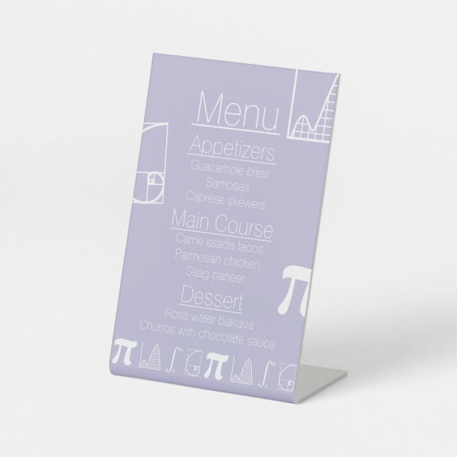 Signe De Table Il s'ajoute dans Lavender Pedestal Sign (Recto)
