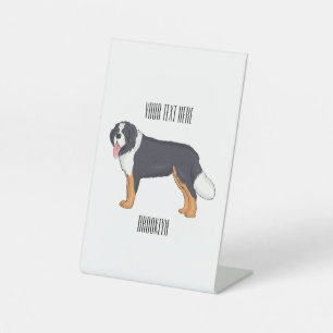Signe De Table Illustration bernoise d'un chien de montagne
