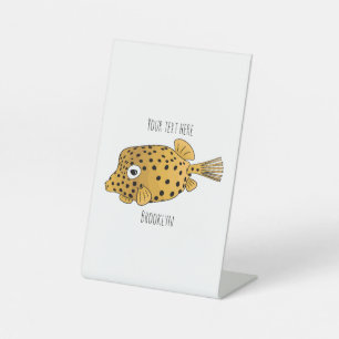 Signe De Table Illustration de boxfish jaune