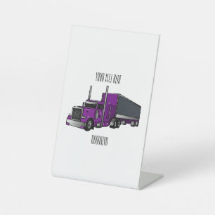 Signe De Table Illustration de camion semi-remorque
