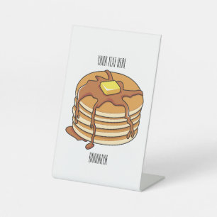 Signe De Table Illustration de dessin animé de Pancake
