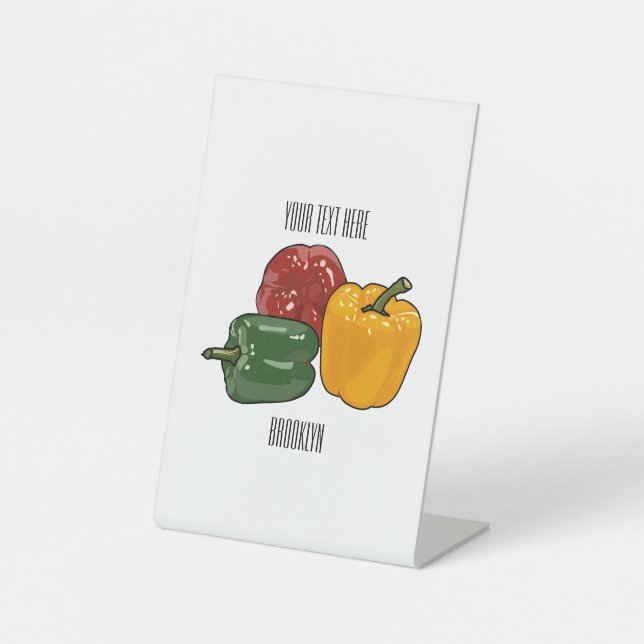 Signe De Table Illustration de dessin de Capsicum (Recto)