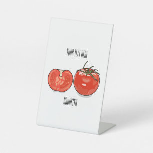 Signe De Table Illustration de dessin sur la tomate