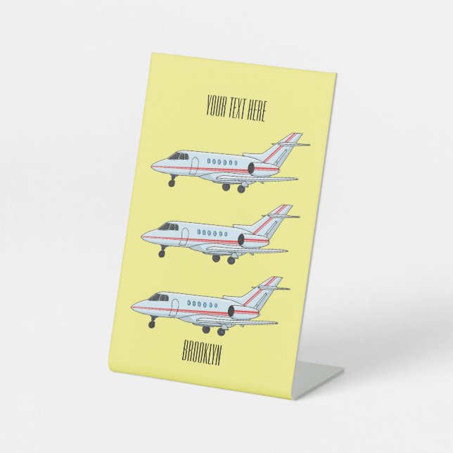 Signe De Table Illustration de jet privé (Recto)