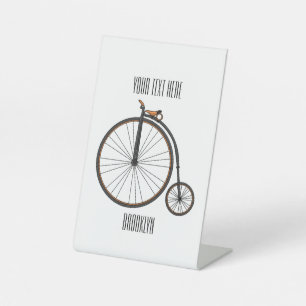 Signe De Table Illustration de la bande dessinée de vélo à grande