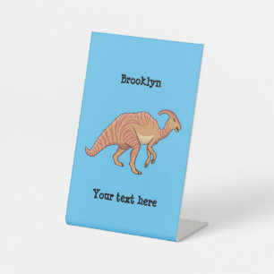 Signe De Table Illustration de la caricature de dinosaure du para