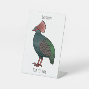 Signe De Table Illustration de la caricature d'oiseau perdrix en 